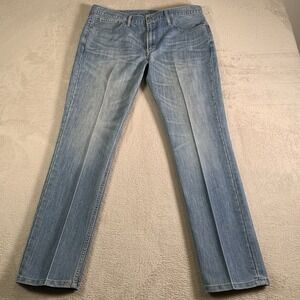 Levis 511 Jeans Mens 36x32 Blue Denim Stretch Tapered Leg Mid Rise Light Wash